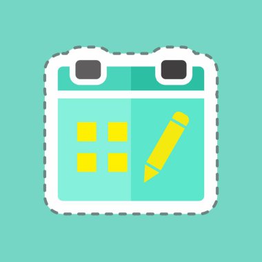 Çıkartma hattı kesildi Olay Oluştur. Kullanıcı Arayüzü sembolü için uygun. Basit dizayn edilebilir. tasarım şablonu. Basit gösterim