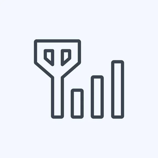 Ikon Jelek Alkalmas Mobil Alkalmazások Szimbólumhoz Vonalstílus Egyszerű Tervezés Szerkeszthető — Stock Vector