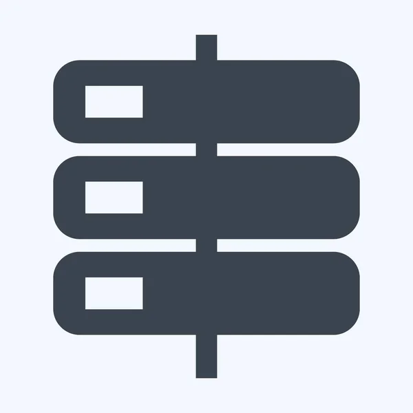 Icon Storage Suitable Mobile Apps Symbol Glyph Style Simple Design — Vetor de Stock