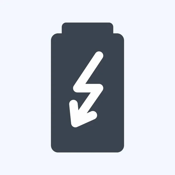 Úspora Energie Ikon Vhodný Pro Symbol Mobilní Aplikace Styl Glyfu — Stockový vektor