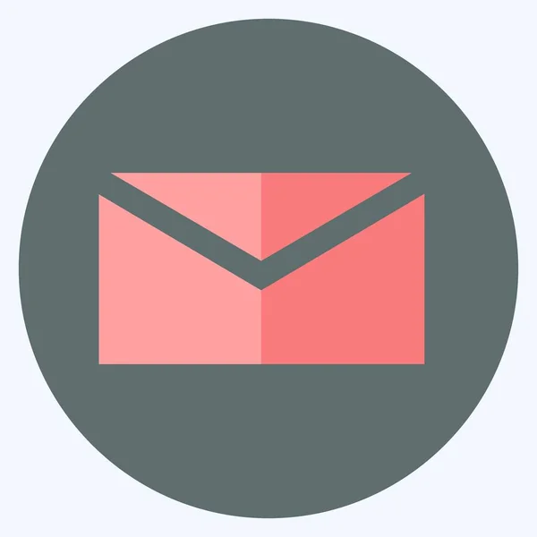 Icon Mail Suitable Mobile Apps Symbol Flat Style Simple Design — Vector de stock