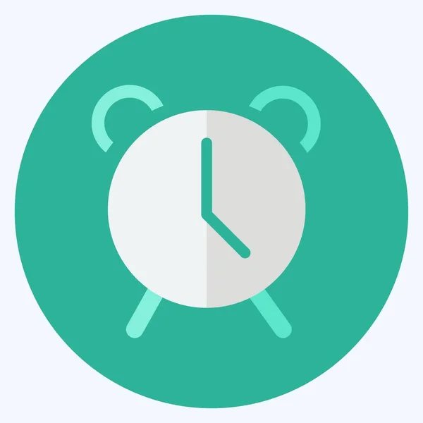 Icon Alarm Suitable Mobile Apps Symbol Flat Style Simple Design —  Vetores de Stock