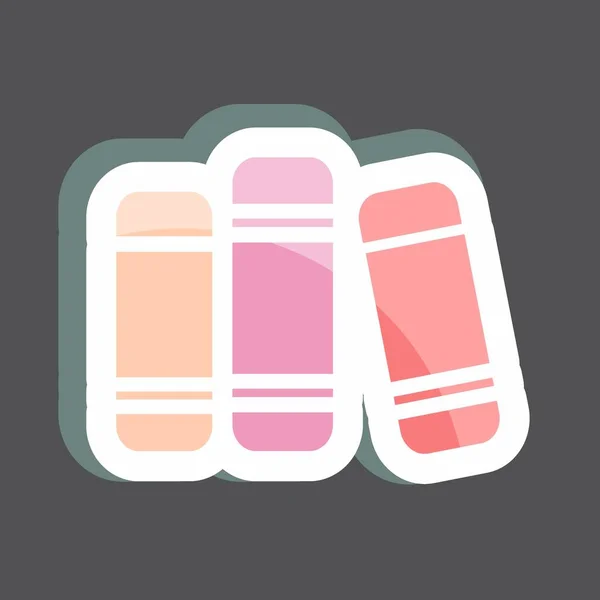 Sticker Books Adapté Pour Mobile Apps Symbole Conception Simple Modifiable — Image vectorielle