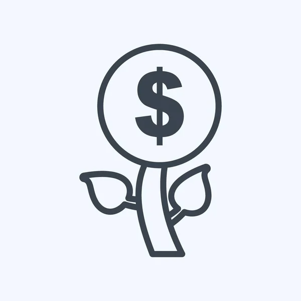 Icon Investment Adequado Para Símbolo Educação Estilo Linha Design Simples — Vetor de Stock