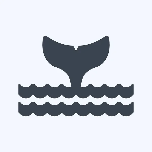 Icon Oceans Suitable Community Symbol Glyph Style Simple Design Editable — Vettoriale Stock