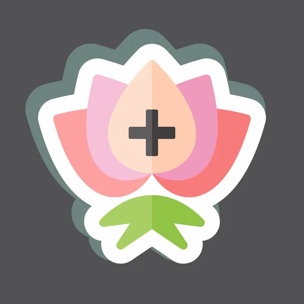 Sticker Gemeenschap Gezondheid Geschikt Voor Het Communautaire Symbool Eenvoudig Ontwerp — Stockvector