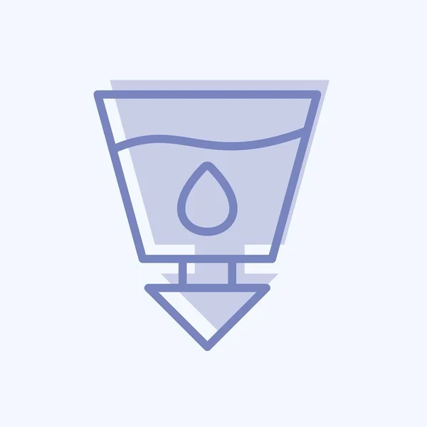 Icon Sanitation Suitable Community Symbol Two Tone Style Simple Design — Archivo Imágenes Vectoriales