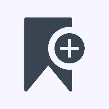 Simge Ekle Yer İmi. Kullanıcı Arayüzü sembolü için uygun. Kabartma tarzı. Basit dizayn edilebilir. tasarım şablonu. Basit gösterim