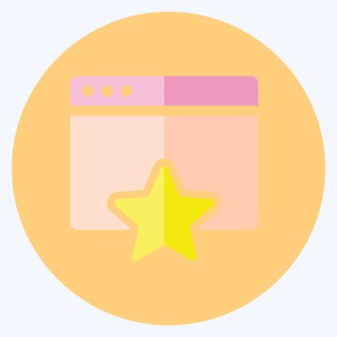 Simge Sevdiği Sayfa. Kullanıcı Arayüzü sembolü için uygun. Düz stil. Basit dizayn edilebilir. tasarım şablonu. Basit gösterim