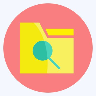 Simge Bul Olayı. Kullanıcı Arayüzü sembolü için uygun. Düz stil. Basit dizayn edilebilir. tasarım şablonu. Basit gösterim