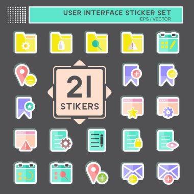 Kullanıcı Arayüzü Etiketi Ayarları. Web Arayüzü sembolü için uygun. Basit dizayn edilebilir. tasarım şablonu. Basit gösterim