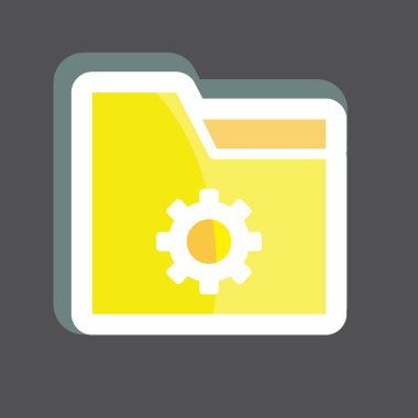 Çıkartma Dizini Ayarları. Kullanıcı Arayüzü sembolü için uygun. Basit dizayn edilebilir. tasarım şablonu. Basit gösterim