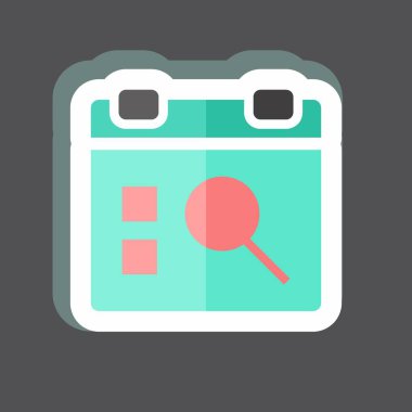 Çıkartma Bul Olayı. Kullanıcı Arayüzü sembolü için uygun. Basit dizayn edilebilir. tasarım şablonu. Basit gösterim