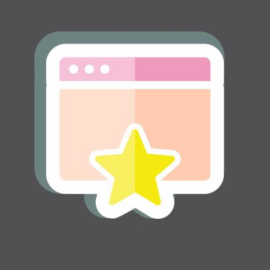 Etiket Favori Sayfası. Kullanıcı Arayüzü sembolü için uygun. Basit dizayn edilebilir. tasarım şablonu. Basit gösterim