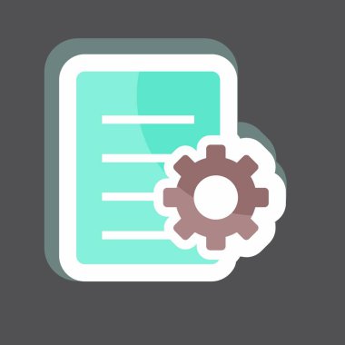 Çıkartma Belgesi Ayarları. Kullanıcı Arayüzü sembolü için uygun. Basit dizayn edilebilir. tasarım şablonu. Basit gösterim