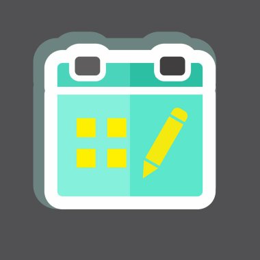 Çıkartma Oluştur Olayı. Kullanıcı Arayüzü sembolü için uygun. Basit dizayn edilebilir. tasarım şablonu. Basit gösterim