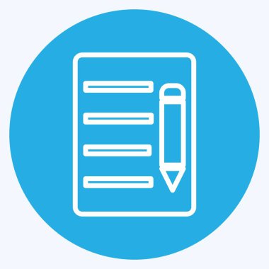 Simge Güncelleme Belgesi. Kullanıcı Arayüzü sembolü için uygun. Mavi gözlü. Basit dizayn edilebilir. tasarım şablonu. Basit gösterim