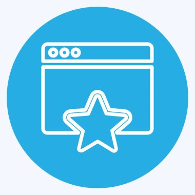 Simge Sevdiği Sayfa. Kullanıcı Arayüzü sembolü için uygun. Mavi gözlü. Basit dizayn edilebilir. tasarım şablonu. Basit gösterim