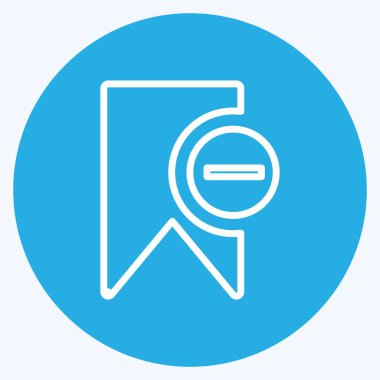 Simge Yer İmlerini Sil. Kullanıcı Arayüzü sembolü için uygun. Mavi gözlü. Basit dizayn edilebilir. tasarım şablonu. Basit gösterim