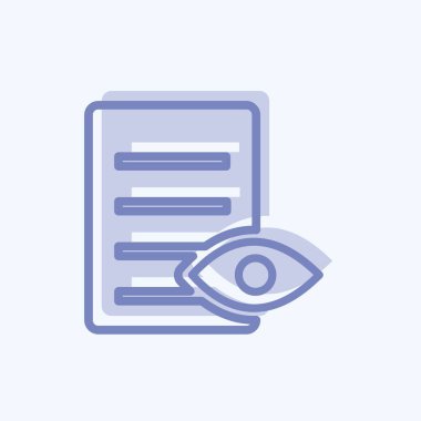 Simge Görünümü Belgesi. Kullanıcı Arayüzü sembolü için uygun. İki ton stili. Basit dizayn edilebilir. tasarım şablonu. Basit gösterim