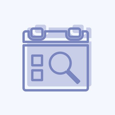 Simge Arama Dizini. Kullanıcı Arayüzü sembolü için uygun. İki ton stili. Basit dizayn edilebilir. tasarım şablonu. Basit gösterim