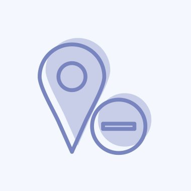 Simge Silme Konumu. Kullanıcı Arayüzü sembolü için uygun. İki ton stili. Basit dizayn edilebilir. tasarım şablonu. Basit gösterim