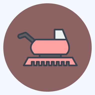 Simge çiftçiliği. Bahçe sembolü için uygun. renk arkadaşı stili. Basit dizayn edilebilir. tasarım şablonu. Basit gösterim