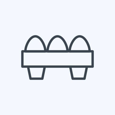 Simge yumurtaları. Bahçe sembolü için uygun. Sıra tarzı. Basit dizayn edilebilir. tasarım şablonu. Basit gösterim