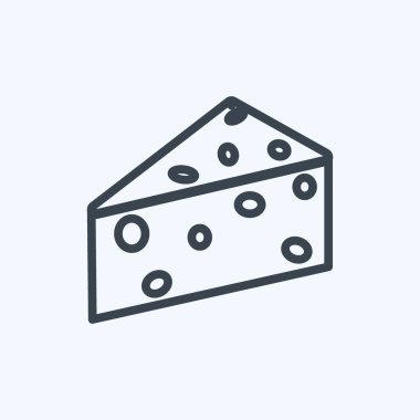 Simge Peyniri. Bahçe sembolü için uygun. Sıra tarzı. Basit dizayn edilebilir. tasarım şablonu. Basit gösterim