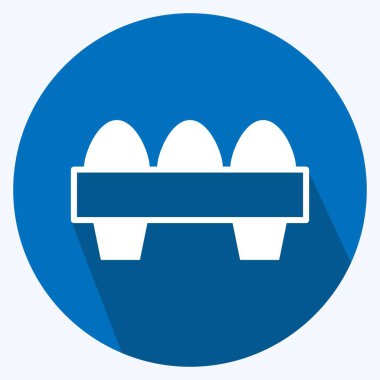 Simge yumurtaları. Bahçe sembolü için uygun. Uzun gölge tarzı. Basit dizayn edilebilir. tasarım şablonu. Basit gösterim