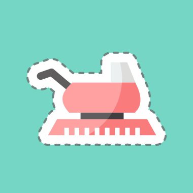 Çıkartma çizgisi Farming 'i kesti. Bahçe sembolü için uygun. Basit dizayn edilebilir. tasarım şablonu. Basit gösterim