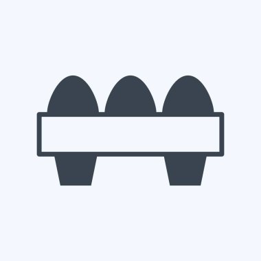 Simge yumurtaları. Bahçe sembolü için uygun. Kabartma tarzı. Basit dizayn edilebilir. tasarım şablonu. Basit gösterim