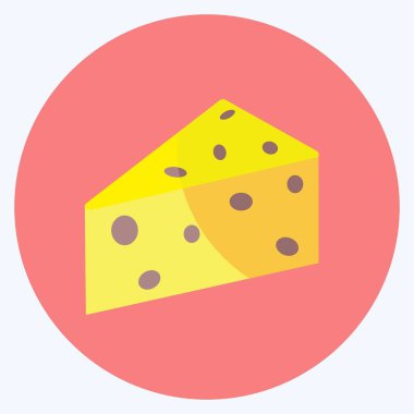 Simge Peyniri. Bahçe sembolü için uygun. Düz stil. Basit dizayn edilebilir. tasarım şablonu. Basit gösterim