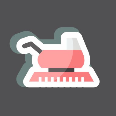 Çıkartma Çiftçiliği. Bahçe sembolü için uygun. Basit dizayn edilebilir. tasarım şablonu. Basit gösterim