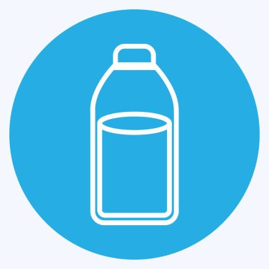 Simge Süt Şişesi. Bahçe sembolü için uygun. Mavi gözlü. Basit dizayn edilebilir. tasarım şablonu. Basit gösterim