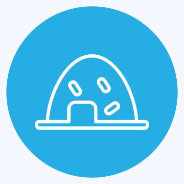 Simge Hay. Bahçe sembolü için uygun. Mavi gözlü. Basit dizayn edilebilir. tasarım şablonu. Basit gösterim