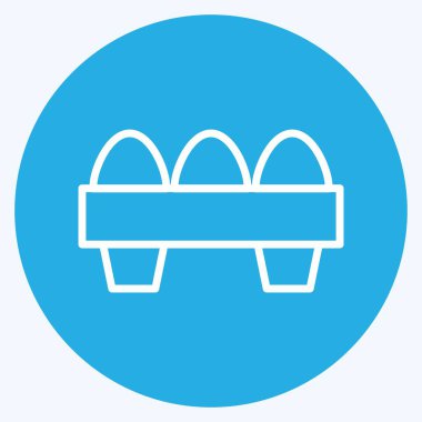 Simge yumurtaları. Bahçe sembolü için uygun. Mavi gözlü. Basit dizayn edilebilir. tasarım şablonu. Basit gösterim