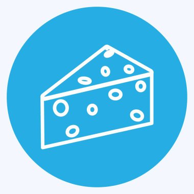 Simge Peyniri. Bahçe sembolü için uygun. Mavi gözlü. Basit dizayn edilebilir. tasarım şablonu. Basit gösterim