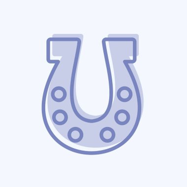 Simge At Nalı. Bahçe sembolü için uygun. İki ton stili. Basit dizayn edilebilir. tasarım şablonu. Basit gösterim