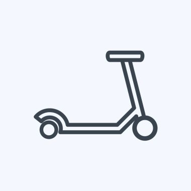 İkon Scootie. Bebek sembolü için uygun. Sıra tarzı. Basit dizayn edilebilir. tasarım şablonu. Basit gösterim