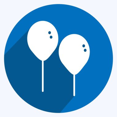 Simge Balonu. Bebek sembolü için uygun. Uzun gölge tarzı. Basit dizayn edilebilir. tasarım şablonu. Basit gösterim