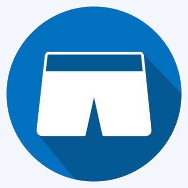 Icon Bebek Şortu. Bebek sembolü için uygun. Uzun gölge tarzı. Basit dizayn edilebilir. tasarım şablonu. Basit gösterim