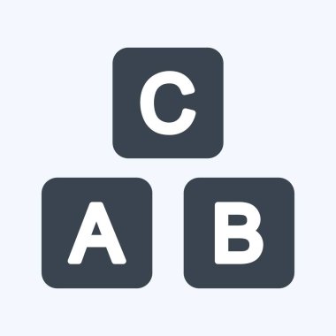 Simge blokları. Bebek sembolü için uygun. Kabartma tarzı. Basit dizayn edilebilir. tasarım şablonu. Basit gösterim