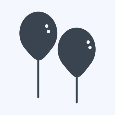 Simge Balonu. Bebek sembolü için uygun. Kabartma tarzı. Basit dizayn edilebilir. tasarım şablonu. Basit gösterim