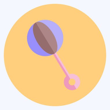 Icon Bebek Oyuncağı. Bebek sembolü için uygun. Düz stil. Basit dizayn edilebilir. tasarım şablonu. Basit gösterim