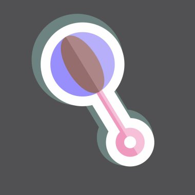 Çıkartmalı Bebek Oyuncağı. Bebek sembolü için uygun. Basit dizayn edilebilir. tasarım şablonu. Basit gösterim