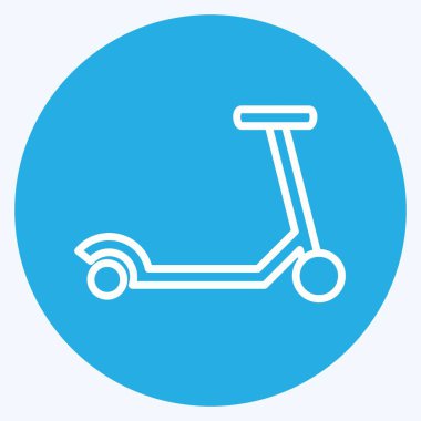 İkon Scootie. Bebek sembolü için uygun. Mavi gözlü. Basit dizayn edilebilir. tasarım şablonu. Basit gösterim