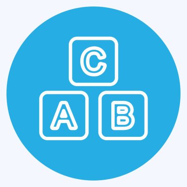 Simge blokları. Bebek sembolü için uygun. Mavi gözlü. Basit dizayn edilebilir. tasarım şablonu. Basit gösterim