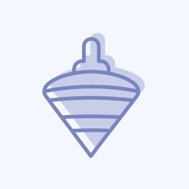 Simge Toy Top. Bebek sembolü için uygun. İki ton stili. Basit dizayn edilebilir. tasarım şablonu. Basit gösterim