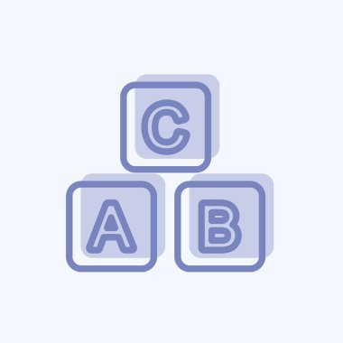 Simge blokları. Bebek sembolü için uygun. İki ton stili. Basit dizayn edilebilir. tasarım şablonu. Basit gösterim